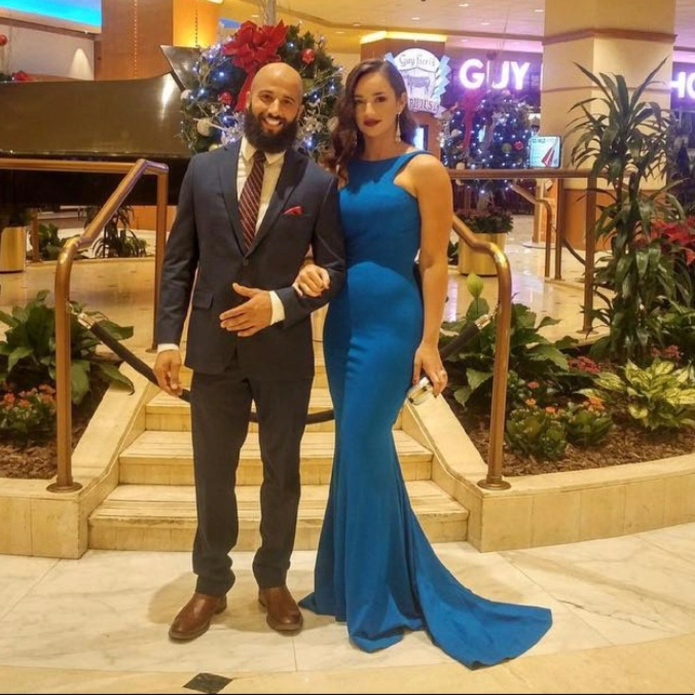 This is a Royal Blue Jovani evening gown!